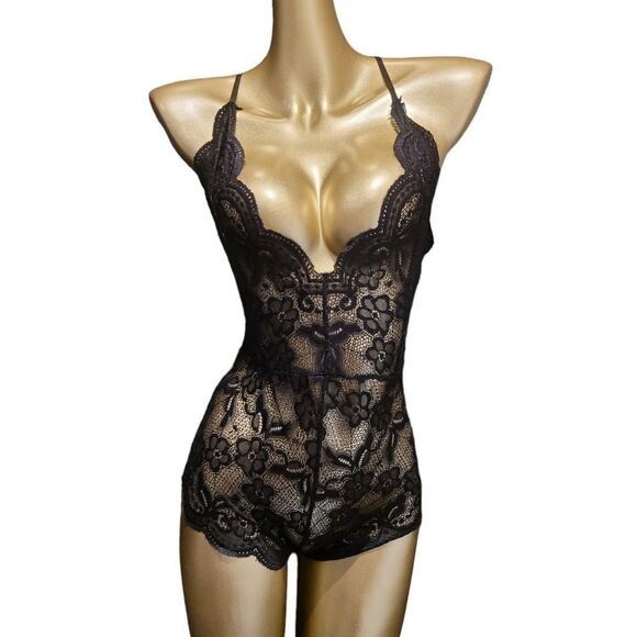 Vintage Other - Brand New Sexy Black Lingerie Bodysuit Teddy Size: M